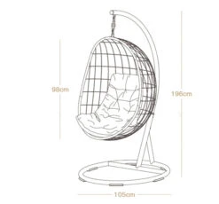 Sutton Garden Rattan Hanging Egg Chair With Stand, Indoor/ Outdoor Furniture(Sutton Garden Rattan Hanging Egg Chair With Stand) -Weilai Concept 01 0cccdc07 937e 46ca a883 18242393cf18