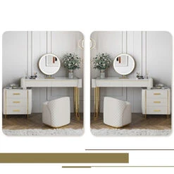Duran Dressing Table With LED Mirror, Cream(Duran Dressing Table White) -Weilai Concept 01 0e530c77 bed2 48c4 b75e 82c5bfe46f98