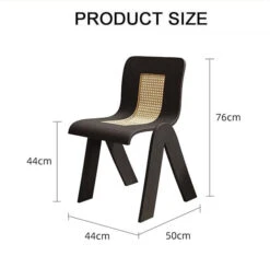Verna Curve Dining Chair, Black & Rattan(Verna Curve Dining Chair Black) -Weilai Concept 01 14df8904 78c9 450f 80bf 4ddd70f1de1a