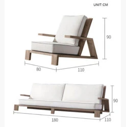 Chandler Oak Lounge Chair And Ottoman, Outdoor Armchair(Chandler Oak Lounge Chair And Ottoman) -Weilai Concept 01 3d54ab38 42fe 4c1d a40d f7da6bfd52c9