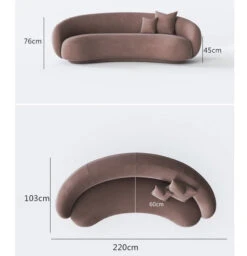 Romelia Three Seater Curved Sofa, Velvet(Romelia Three Seater Sofa Velvet) -Weilai Concept 01 3e32feda 2f88 490b 86da 6d32b12d8b49
