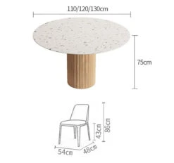 Sienna Round Dining Table, Premium Terrazzo And Wood Base(Sienna Round Dining Table Sintered Stone) -Weilai Concept 01 40a4f4ef 973d 4da0 8d21 881385a0d427