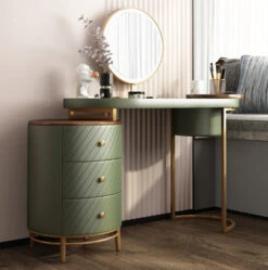 Tandy Dressing Table With LED Mirror, Green & White,Makeup Vanity(Tandy Dressing Table Green White Black And Gold Makeup Vanity) -Weilai Concept 01 6cbf7d39 e5e4 4886 a8e0 5e1eb652b004