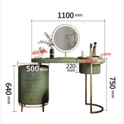 Tandy Dressing Table With LED Mirror, Green & White,Makeup Vanity(Tandy Dressing Table Green White Black And Gold Makeup Vanity) -Weilai Concept 01 a1a62e6b 71c5 453a 8d96 25e3471edece