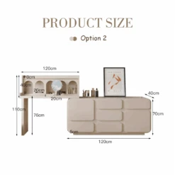 Qwincy Dressing Table With Sideboard, Black, Cream(Qwincy Dressing Table With Sideboard Black White) -Weilai Concept 02 2b713c02 7cc1 40b3 9eff 3755d343a1a5