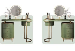 Tandy Dressing Table With LED Mirror, Green & White,Makeup Vanity(Tandy Dressing Table Green White Black And Gold Makeup Vanity) -Weilai Concept 03 17b85dda 35a4 4dc6 9244 926646740a4e