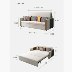 Imelde Two Seater Sofa Bed, Linen(Imelde Two Seater Sofa Bed) -Weilai Concept 05 68070172 b1b3 4c0f 9a84 e7323aaf0365