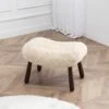 Philip Arc Stool, White Boucle(Philip Arc Ottoman Stool Only)