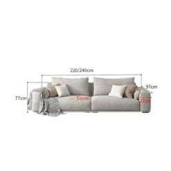 Frances Three Seater Corner, Four Seater Corner Sofa, Cotton Linen(Frances Three Seater Sofa Cotton Linen) -Weilai Concept 1 0000 4 3ddc7009 69ab 4a41 82ab 7979bfc02cbd