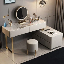 Davidson Dressing Table With LED Mirror, Extendable, Corner Dressing Table(Davidson Dressing Table With Led Mirror) -Weilai Concept 1 0001 05 c64ef348 8af7 482a a1ab 951c7815c3e6