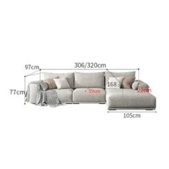 Frances Three Seater Corner, Four Seater Corner Sofa, Cotton Linen(Frances Three Seater Sofa Cotton Linen) -Weilai Concept 1 0002 2 f3d83b63 4422 471e 945f d753d3452908