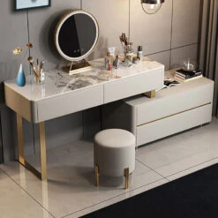 Davidson Dressing Table With LED Mirror, Extendable, Corner Dressing Table(Davidson Dressing Table With Led Mirror) -Weilai Concept 1 0003 02 dc920d46 a13b 4608 8b2d 1f538cc7ca61