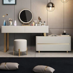 Davidson Dressing Table With LED Mirror, Extendable, Corner Dressing Table(Davidson Dressing Table With Led Mirror) -Weilai Concept 1 0004 01 3634301d 096c 43f8 bafe f2d8c596650b