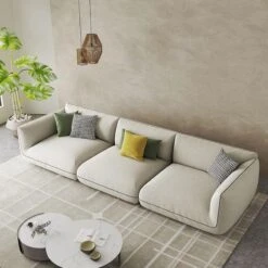TOFU Agnes Three Seater Corner Sofa, Suede, Modular Sofa(Tofu Agnes Three Seater Corner Sofa Modular Sofa) -Weilai Concept 1 0004 04 b8bc8f54 67c4 4e55 b983 914fccc3ec02