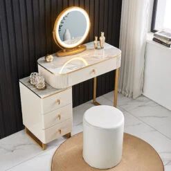 Isai Extendable Dressing Table With LED Mirror(Isai Extendable Dressing Table Set With Mirror) -Weilai Concept 1 0015 4 e3b5fb47 baac 4335 ac78 848c51c36cb8
