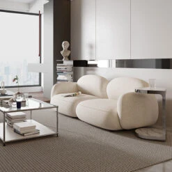 Caden Cloud Two Seater Sofa, White Boucle(Caden Cloud Two Seater Sofa Boucle) -Weilai Concept 1 0015 1 0092 04