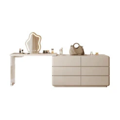 Dominic Dressing Table With Sideboard And LED Mirror(Dominic Dressing Table With Sideboard And Led Mirror) -Weilai Concept 1 0060 3