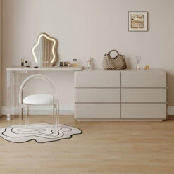 Dominic Dressing Table With Sideboard And LED Mirror(Dominic Dressing Table With Sideboard And Led Mirror) -Weilai Concept 1 0063 01