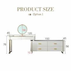 Joshua Dressing Table, White(Joshua Dressing Table White) -Weilai Concept 1 1117123f 470b 4e42 bafd 5a40713a5007
