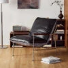 Prasad Lounge Chair Armchair With Ottoman, Real Leather(Prasad Loung Chair With Ottoman Real Leather)