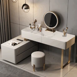 Maynard Dressing Table With Sideboard With LED Mirror(Maynard Dressing Table With Sideboard) -Weilai Concept 1 2403f1a0 a60b 4460 aabd 32dc2f4282d2
