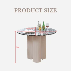 Martinez Small Round Dining Table, Marble(Martinez Small Round Dining Table Marble) -Weilai Concept 1 46e53076 2598 4541 ad87 55f29c17d3dd