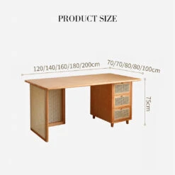 Anya Office Desk With Storage & Office Chair, Ash Wood & Rattan(Anya Office Desk) -Weilai Concept 1 4aaceb4f 7cce 40b2 9585 4face6774187