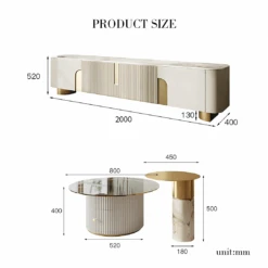 Athena TV Stand, Cream & Gold(Athena Tv Stand For 75 Inch Tv Cream Gold) -Weilai Concept 1 5367db3f 2ecc 43e3 983a a807cbad11f6