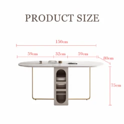Weilai Concept Signature Folding Dining Table, White, Oval(Weilai Concept Folding Dining Table) -Weilai Concept 1 58d40bf8 7936 4953 8e50 4a61ac6eb2b2 1
