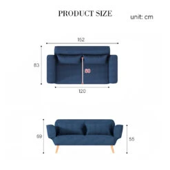 Ferreira Foldable Sofa Bed, Blue(Ferreira Sofa Bed) -Weilai Concept 1 65e665ad 35e8 4310 b936 3171b17b81d4