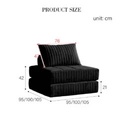 Thorne Lazy Sofa Bed, Single Sofa Bed, Leathaire(Thorne Lazy Sofa Bed Single Sofa Bed Leathaire) -Weilai Concept 1 6b2f3603 fcbc 44b0 95c2 70869f2fb4a0