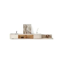 Eudora Modern Nesting Coffee Table Set With TV Stand, Cream And Grey(Eudora Modern Coffee Table Set With Tv Stand) -Weilai Concept 1 7b6e22eb 9d16 46d7 bf0f 63310b5cd784