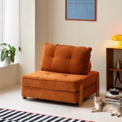 Salinas Lazy Sofa Bed, Single Sofa Bed, Corduroy(Salinas Lazy Sofa Bed Single Sofa Bed Corduroy)