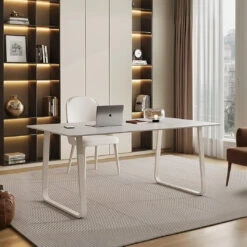 Kwame Office Desk With Office Chair, White(Kwame Office Desk)
