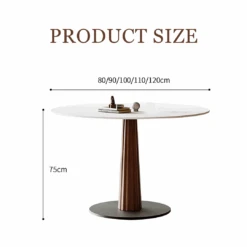 Anderson Small Round Dining Table, Sintered Stone & Solid Wood(Anderson Small Round Dining Table Sintered Stone Solid Wood) -Weilai Concept 1 c991134f 9b1f 4fdf b2e0 f55a839f3e1e