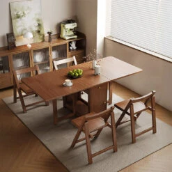 Salgado Folding Dining Table With Storage, Solid Wood(Salgado Folding Dining Table With Storage Solid Wood)