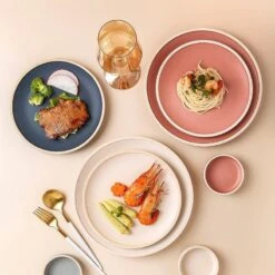 2 Pieces Of Plates(Dining Set Ceramic Dish Plate)