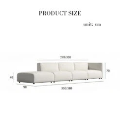 Oakland Four Seater Sofa, Modular Sofa(Oakland Four Seater Sofa Modular Sofa) -Weilai Concept 270