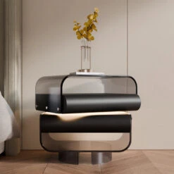 Friesen Rotateble Bedside Table With Storage & Light Strip(Friesen Bedside Table With Storage Light Strip) -Weilai Concept 2 02b125f7 f3fd 464e afe6 97265ef9eb2a