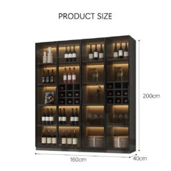 Hampshire I Wine Cabinet, Wine Storage With Glass Doors & Lights(Hampshire Wine Storage) -Weilai Concept 2 329f727e 8488 49a5 aff9 f986979c46d4