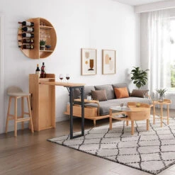 Liz Bar Table Set, Oak, Extandable(Liz Bar Table Set Oak Extandable) -Weilai Concept 2 3 90549ccc 606d 49dd 859c 083db270a2ef