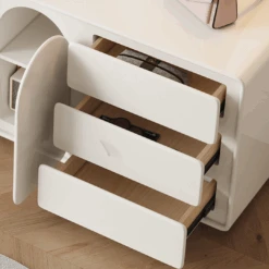 Zenith Dressing Table With Sideboard & LED Mirror, Cream(Zenith Dressing Table With Sideboard) -Weilai Concept 2 5b7363ee 27fb 4466 aefc 1831d5194917