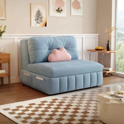 Mehta Single Seater Sofa Bed, Two Seater Sofa Bed, Blue(Mehta Sofa Bed)