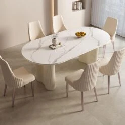 Peru Oval Dining Table, White(Peru Oval Dining Table White) -Weilai Concept 2 aaf08ac0 1555 48c8 bb0c f3190f97dcd7