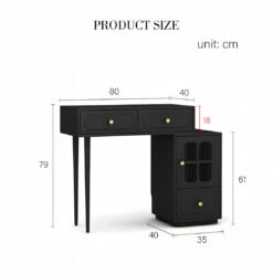 Scarlett Dressing Table With Side Cabinet & LED Mirror, Black(Scarlett Dressing Table) -Weilai Concept 2 bc80dbb0 a965 4284 9e2f 57d60eae7c25