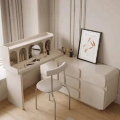 Qwincy Dressing Table With Sideboard, Black, Cream(Qwincy Dressing Table With Sideboard Black White) -Weilai Concept 2 c616354b 04fe 4c49 8050 8b2cb80bfd89