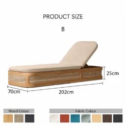 Marina Reclining Outdoor Sun Lounger, Daybed(Marina Sun Lounger Reclining Sun Lounger Beach And Chair Rattan Or Teakwood) -Weilai Concept 2 ccb60b25 537a 4d37 b0ba 59cf68762d2b