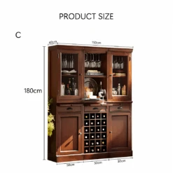 Ivanna Wine Cabinet, Wine Rack, Wood(Ivanna Wood Wine Cabinet Kitchen Cabinet Wine Rack Sideboard Wine Cabinet Wood) -Weilai Concept 2 fef80848 ee40 49c8 be49 ac66a1807e70