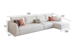 R77 Dexter Three Seater Sofa, Modular Sofa, Leathaire(R77 Dexter Three Seater Sofa) -Weilai Concept 320