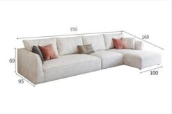 R77 Dexter Three Seater Sofa, Modular Sofa, Leathaire(R77 Dexter Three Seater Sofa) -Weilai Concept 350